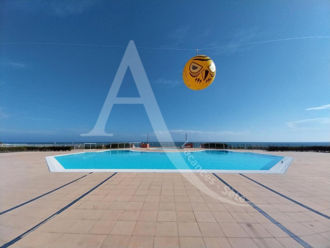 Studio 4 Pers, Pkg, 1Ere Ligne Mer, Piscine, Tennis Sete Exterior photo